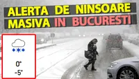 Alertă de ninsoare severă emisă de meteorologii Accuweather în București. La câți centimetri va ajunge stratul de zăpadă