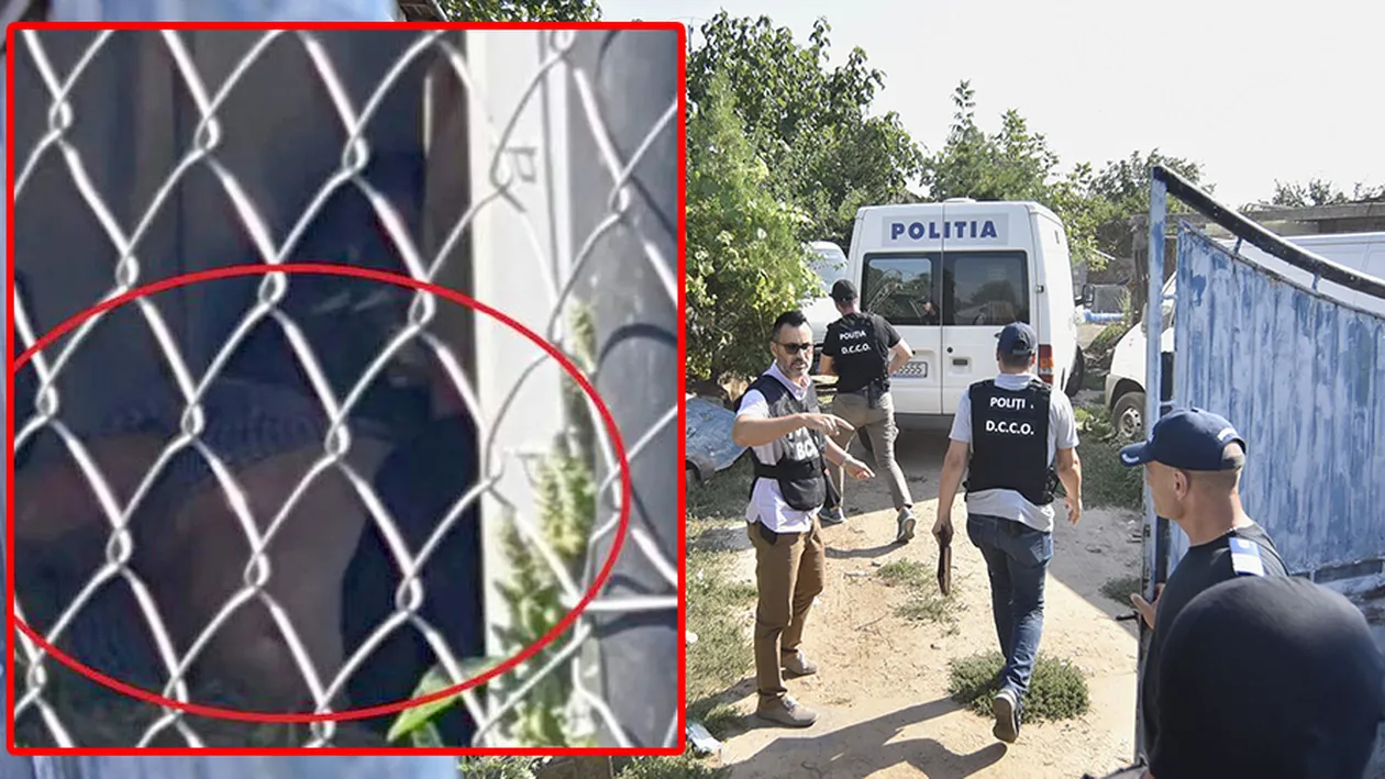 Uluitor ce face Gheorghe Dincă în timp ce anchetatorii fac cercetări. Detaliul sfidător din aceasta fotografie