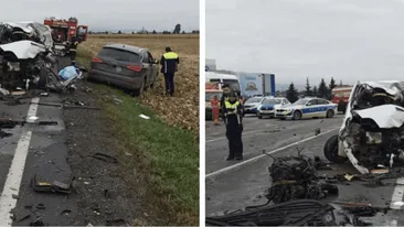 Tragedie în județul Brașov! O persoană a murit și alta a fost rănită într-un accident cu trei autoturisme