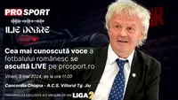 Ilie Dobre comentează LIVE pe ProSport.ro meciul Concordia Chiajna - A.C.S. Viitorul Tg. Jiu, vineri, 3 mai 2024, de la ora 11.00