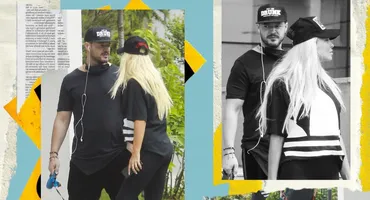 Avem primele imagini cu Victor Slav și noua iubită + câinele, la plimbare ca o adevărată familie