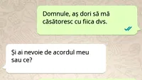 BANC | Domnule, aș dori să mă căsătoresc cu fiica dumneavoastră