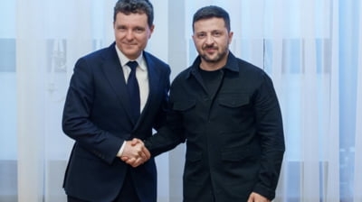 Primele imagini cu Volodimir Zelenski în România. Cum a apărut președintele ucrainean