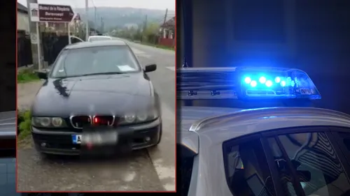 A comis-o! Cum și-a tunat BMW-ul un bărbat din Argeș. Ce reacție au avut polițiștii când l-au văzut pe șofer circulând cu ea