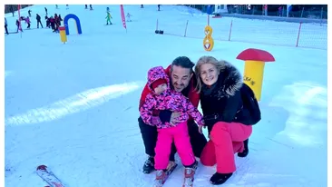 Fiica Alessandrei Stoicescu schiază la doar doi ani. Cine a învățat-o pe Sara acest sport?