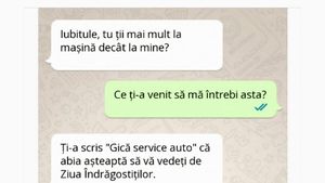 BANCUL ZILEI | "Iubitule, tu ții la mașină mai mult decât la mine?"