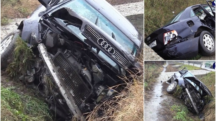 VIDEO / Grav accident lângă Dej, cu o întreagă familie! Maşina s-a făcut praf!