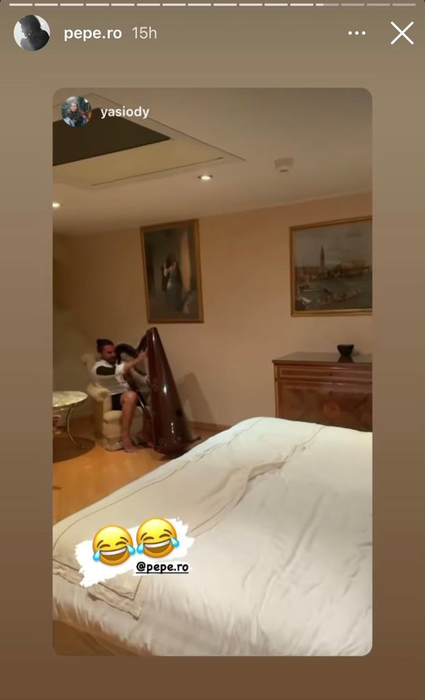 Ce a găsit Pepe în camera de hotel din Italia, unde s-a cazat cu iubita lui. Yasmine a izbucnit în râs când l-a văzut pe artist