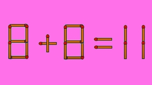 Test IQ cu chibrituri | Mutați un singur băț, pentru a corecta 8 + 8 = 11