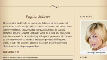 Dana Rogoz asteapta scrisori de dragoste! Este Julieta pentru o luna!