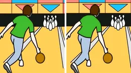 Test de perspicacitate | Aveți la dispoziție 25 de secunde pentru a găsi 3 diferențe între acești 2 bărbați care joacă bowling