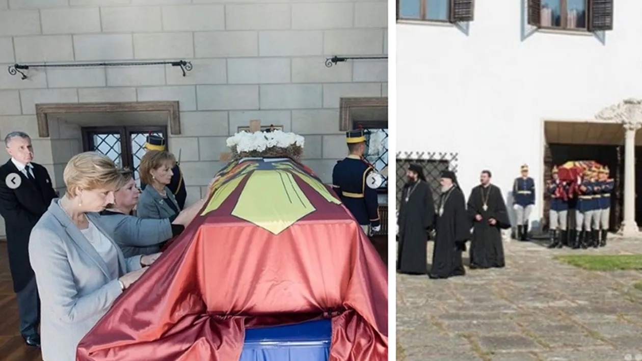 Slujba de înmormântare pentru Regina-mamă Elena, la Catedrala istorică Regală din Curtea de Argeş