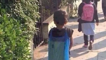 Incredibil! Cum s-a prezentat un elev în prima zi de școală. Ce a avut în spate, în loc de ghiozdan