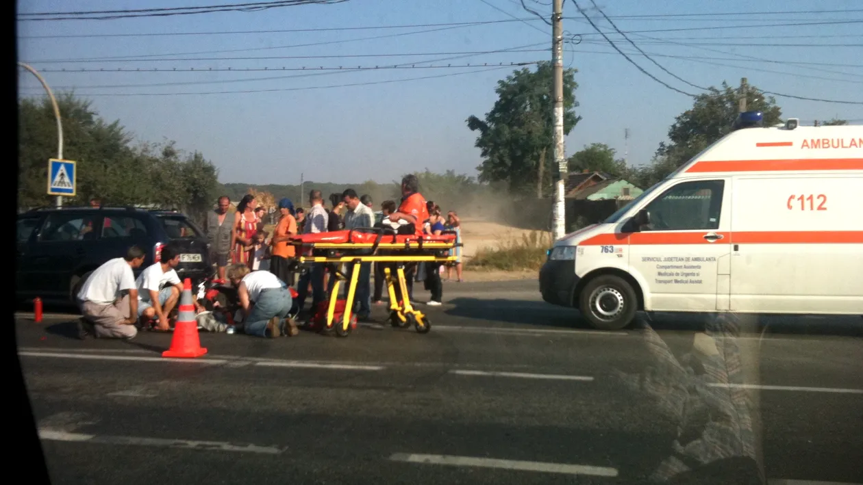 Trei copii au fost implicaţi într-un accident cât se poate de grav în Sibiu!