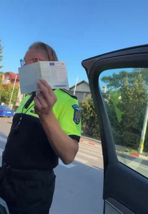 Cristina Șișcanu s-a certat cu un polițist. Foto: captură video