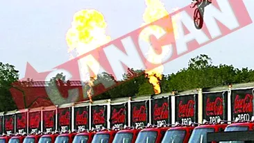 A zburat peste 24 de camioane