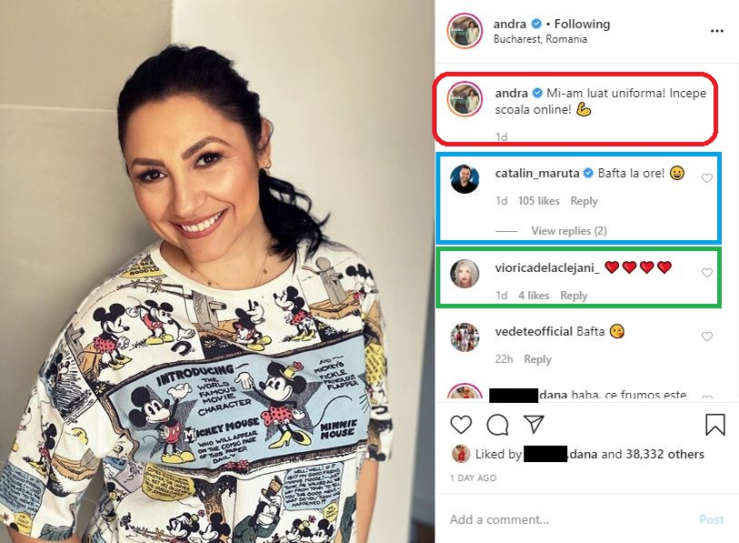Andra, mesaj surprinzător despre începerea școlii online! Cătălin Măruță i-a lăsat un comentariu nostim