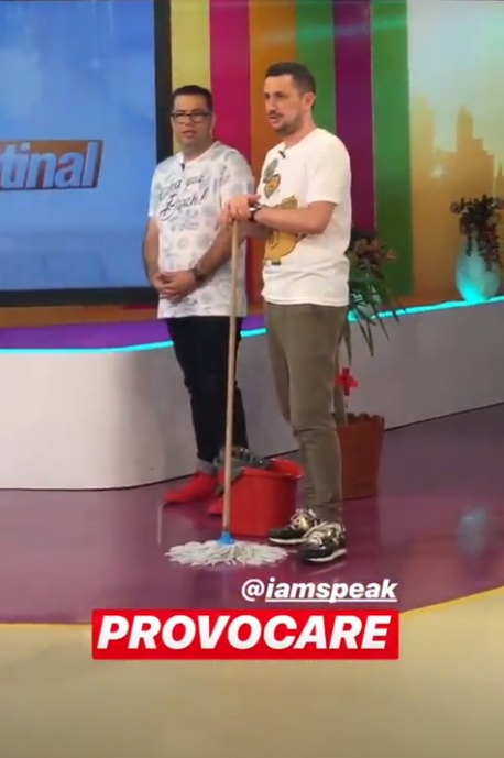 Flick, filmat în ipostaze nemaivăzute în direct la TV! A băgat mopul printre picioarele lui Nasrin Ameri și…
