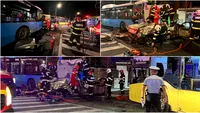 Șoferul unui BMW, cu numărul ZEU, și-a omorât prietena într-un accident. A distrus inclusiv mașinile de transport în comun