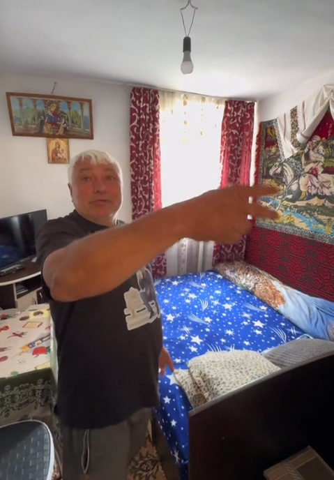 Nea Florică și-a prezentat casa / sursă foto: capturi Tik Tok