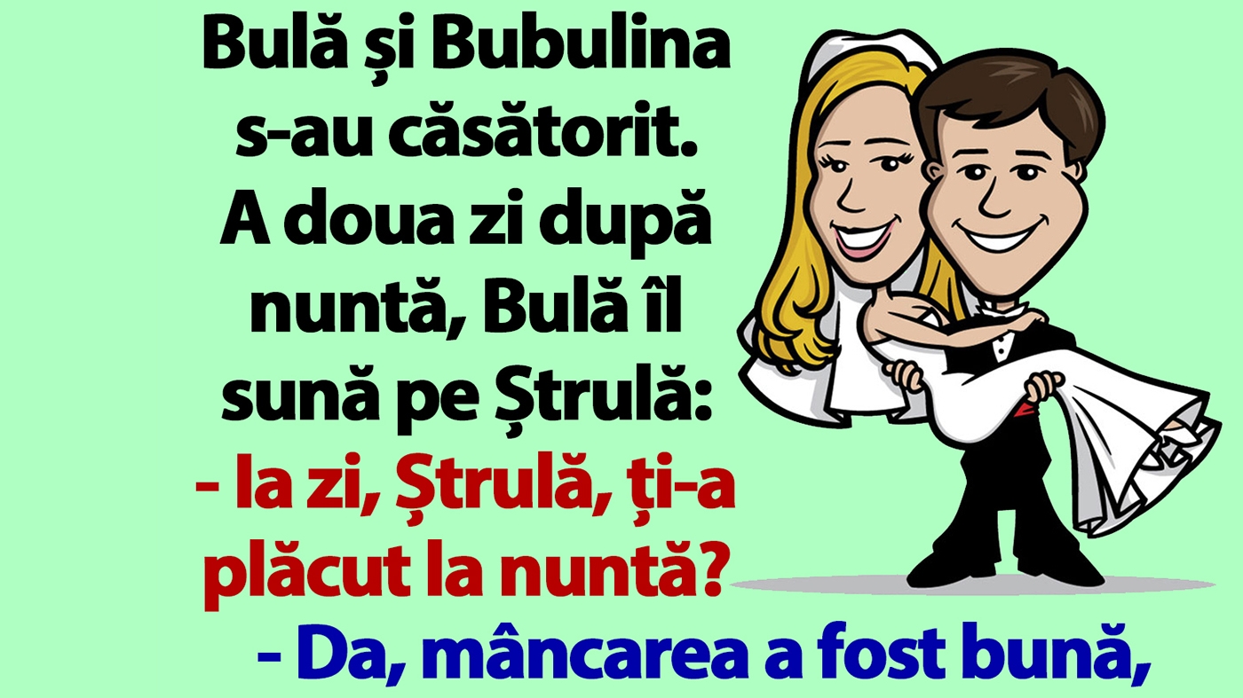 BANC | Ce melodie a cerut Bulă la "dansul mirilor”