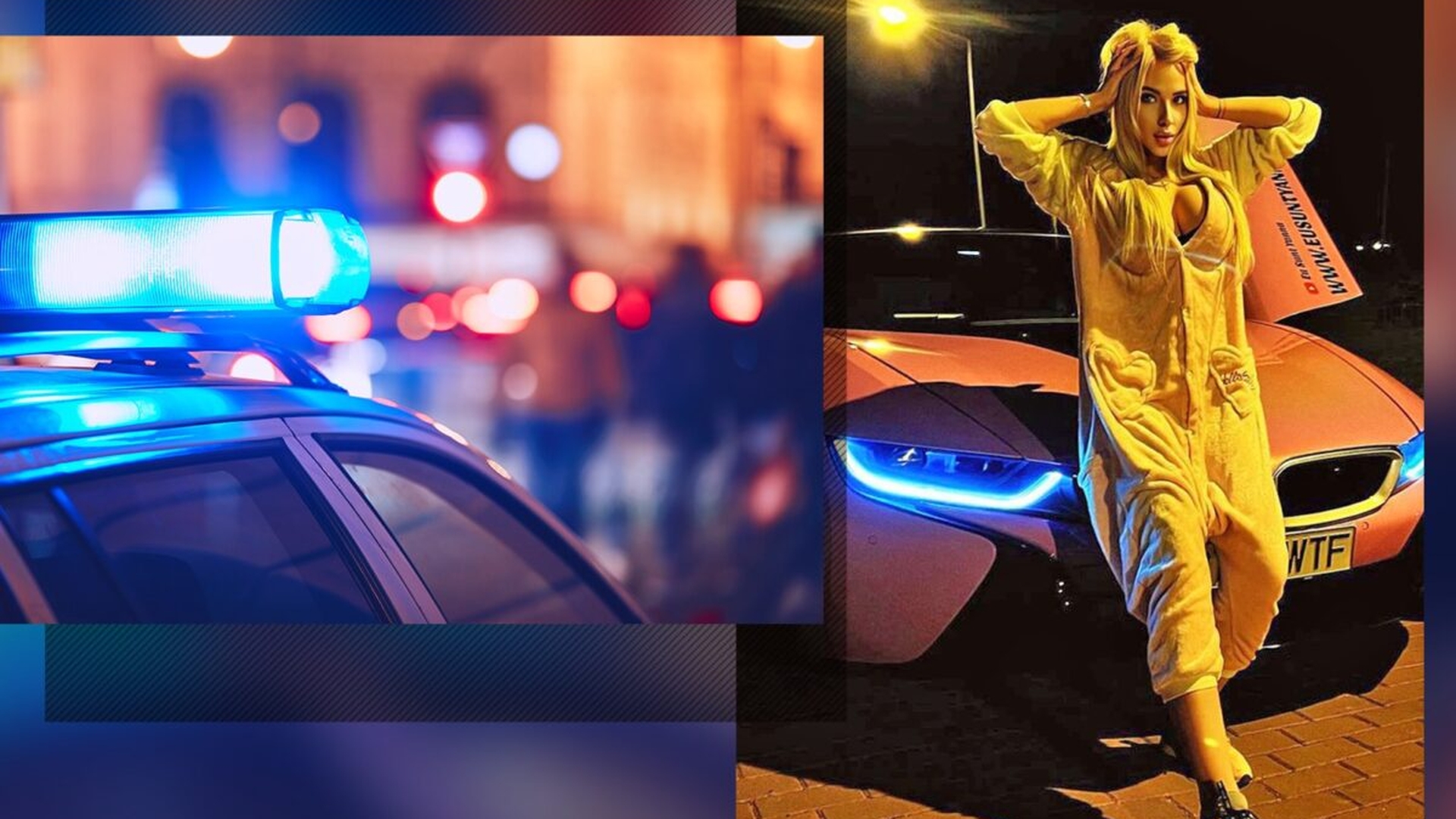 A pus la pământ cinci copaci și s-a oprit în stâlp! Clipe de coșmar pentru ”Regina Onlyfans”! I-a ieșit mașina Poliției în față și...