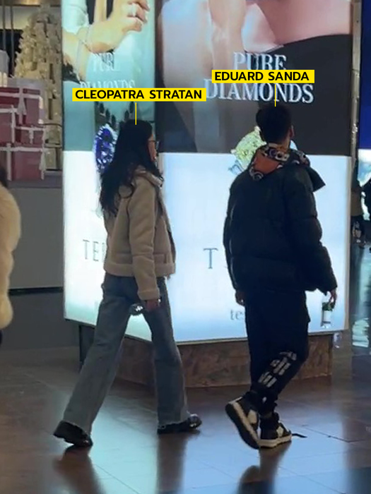 Cei doi au părăsit incinta mall-ului / (Sursa: CANCAN.RO)