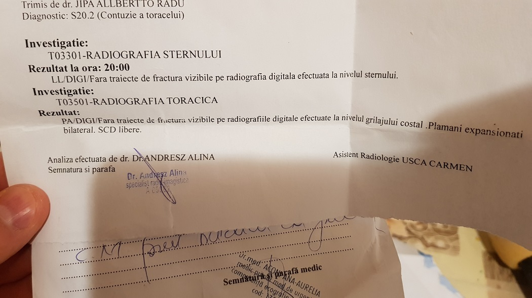 Pentru că nu avea fracturi, medicii de la spital ar fi sfătuit-o să nu meargă la legist