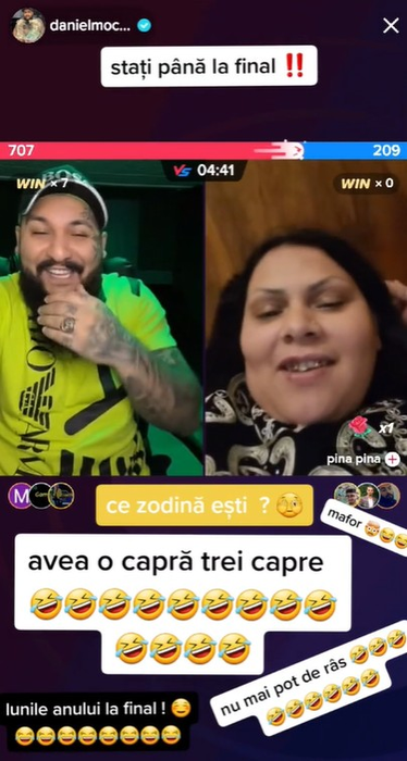 Dani Mocanu făcea show în meciurile de pe TikTok/ Foto: captura tiktok