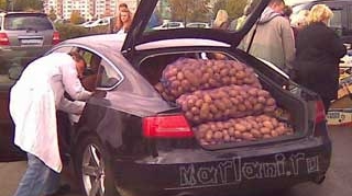 Asta este cel mai mare TARAN de pe net! Si-a umplut limuzina de 100.000 de euro cu saci de cartofi din piata Crangasi