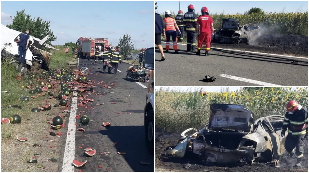 Tragedie în Teleorman! Doi șoferi au murit în urma unui accident violent. Traficul a fost blocat