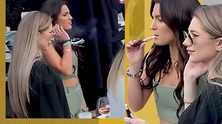 Când Mario Fresh rămâne acasă, iubita dansează singură pe lângă masă. Alexia, mama ta știe că fumezi?