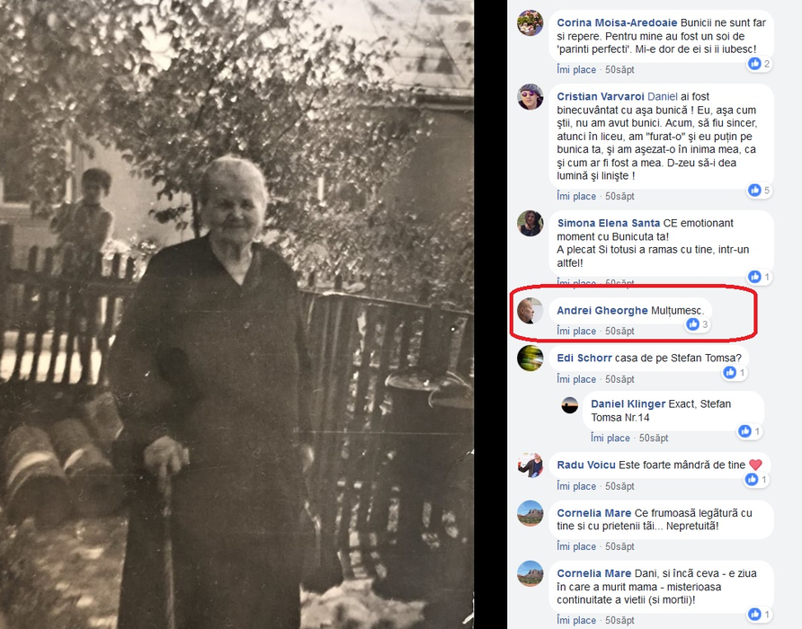 Andrei Gheorghe, comentariu neașteptat la postarea unui fost coleg care a scris câteva rânduri despre bunica lui moartă: „Nu am înțeles nici până în ziua de astăzi”