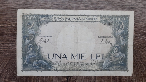 Dacă o ai acasă poți obține o sumă importantă. Cu cât se vinde pe OLX o bancotă de 1000 de lei din 1941