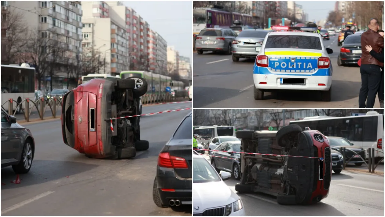Accident rutier grav în Capitală, în zona Spitalului Colentina! Șase mașini implicate în impact + trafic blocat