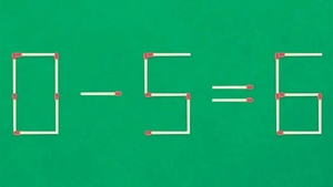 Test IQ exclusiv pentru genii | Corectați 0-5=6, mutând două chibrituri