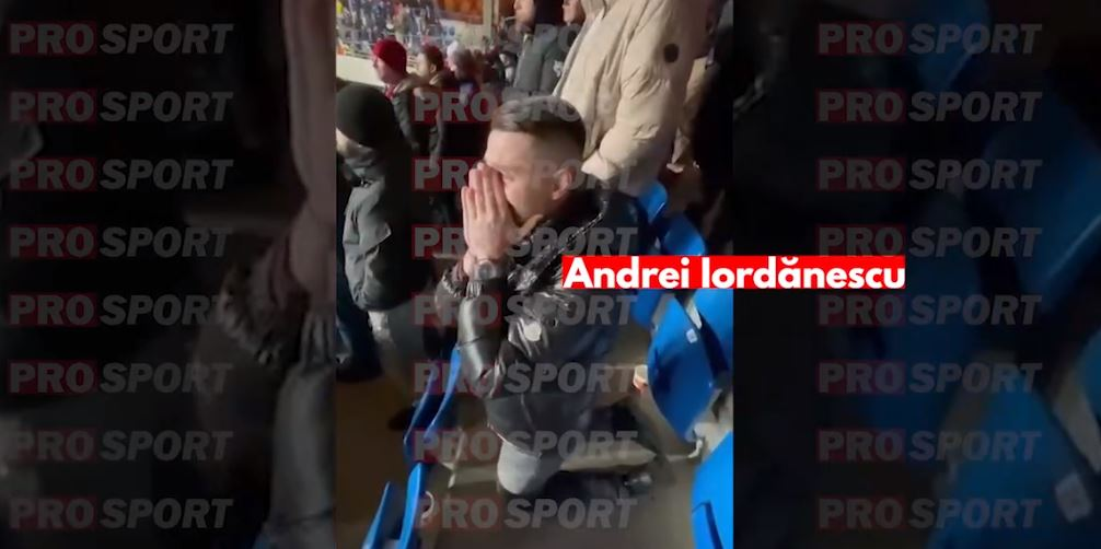 Andrei Iordănescu, în genunchi, plângând / sursă: Prosport