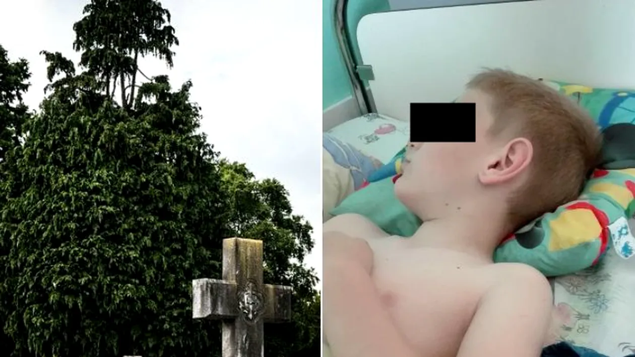 Un copil din Cluj a ajuns în stare gravă la spital, după ce o cruce din cimitir a căzut peste el! Băiatul se afla acolo pentru a-i aprinde o lumânare frățiorului său