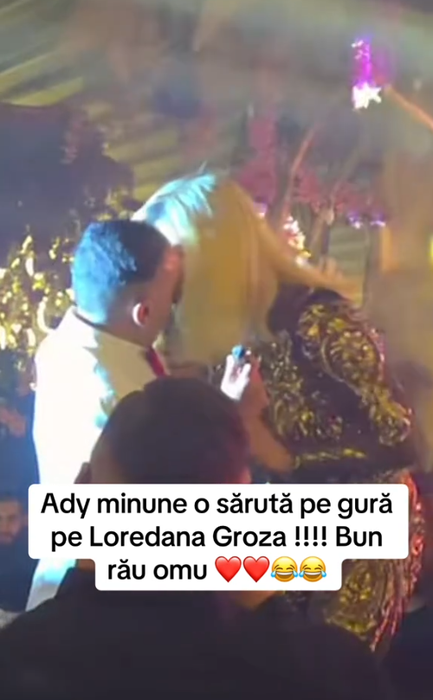 Momentul în care Adrian Minune o sărută pasional pe Loredana: ”Nevasta lui ce a zis?”