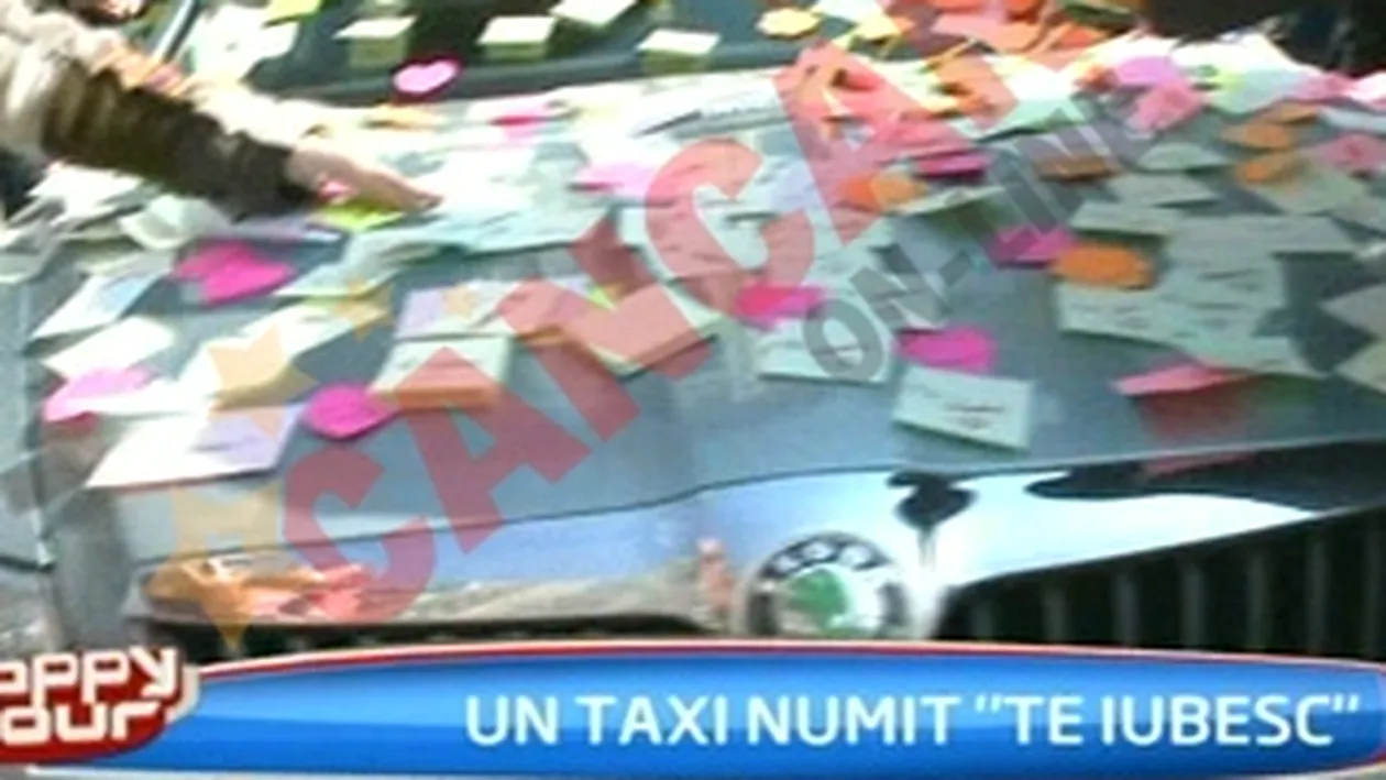 2000 de post-it-uri cu Te iubesc, pe masina lui Dan Teodorescu