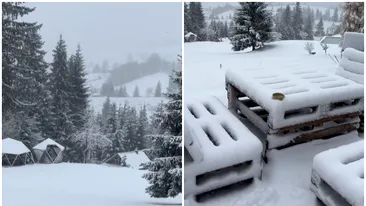 Locul din România unde ninge ca în povești chiar acum. „Bună dimineața la zăpadă”