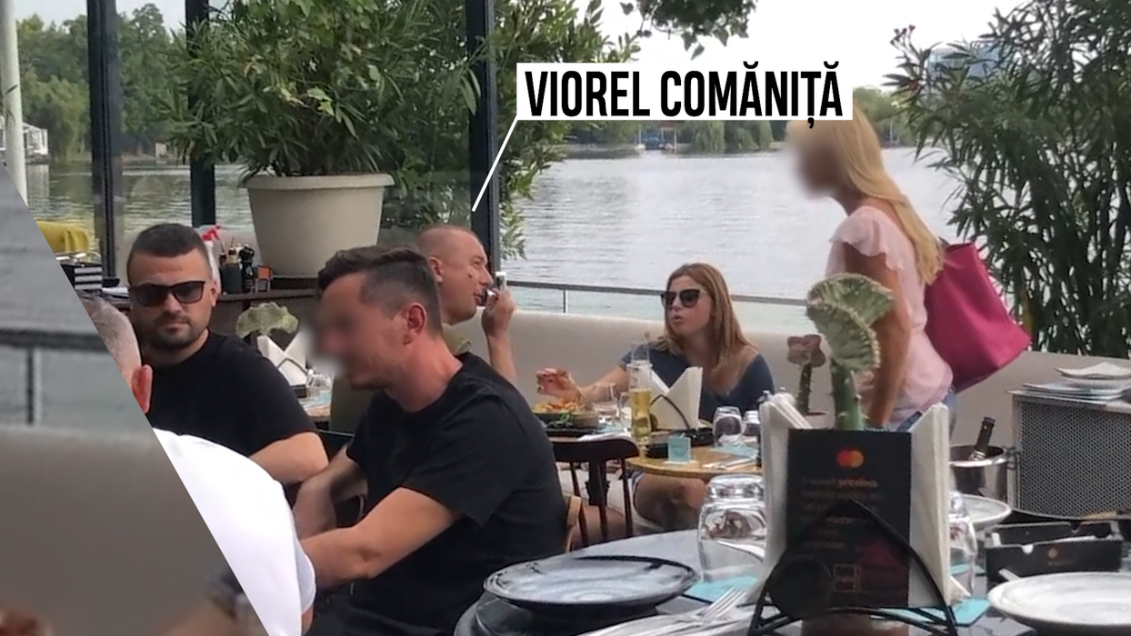Viorel Comâniță, prânz simandicos cu soția, pe malul lacului Herăstrău