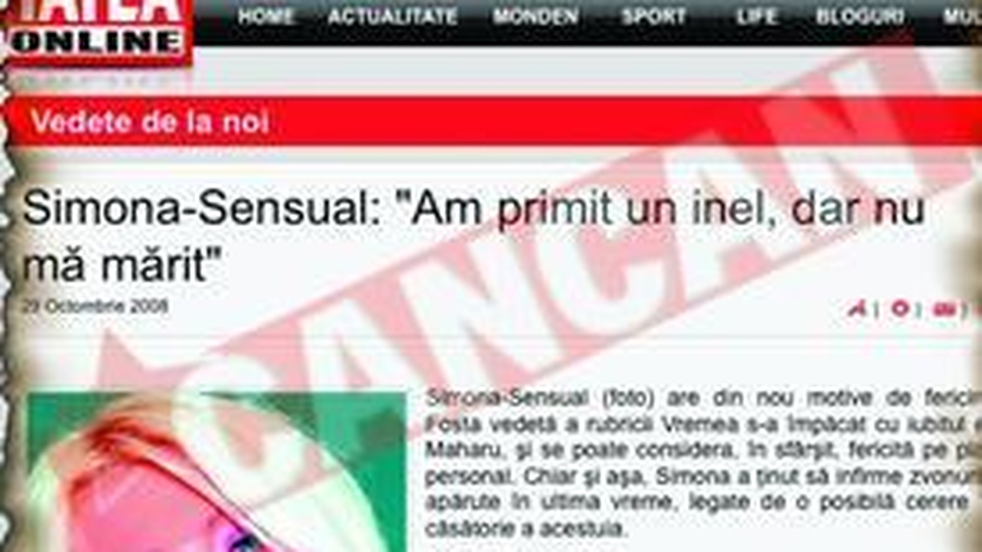 "Am declarat si la Libertatea ca ma marit, dar au vrut sa scrie altfel"