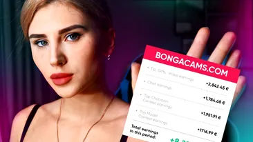 (P) Cât se câștigă pe camera web: o fată din București își împărtășește cifrele reale ale veniturilor sale pe Bongacams
