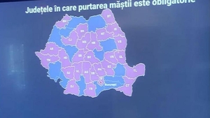 Masca este obligatorie în mai mult de jumătate dintre județe. Harta zonelor cu restricții