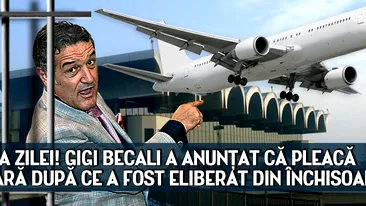 BOMBA ZILEI! Gigi Becali a anunţat că PLEACĂ DIN ŢARĂ după ce a fost eliberat din închisoare