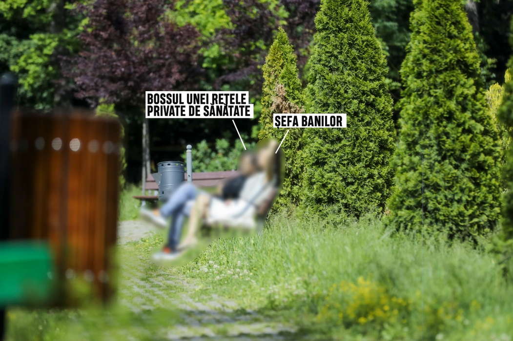 Bossul unei rețele private de sănătate, discuție intimă cu directoarea de contabilitate, în parc