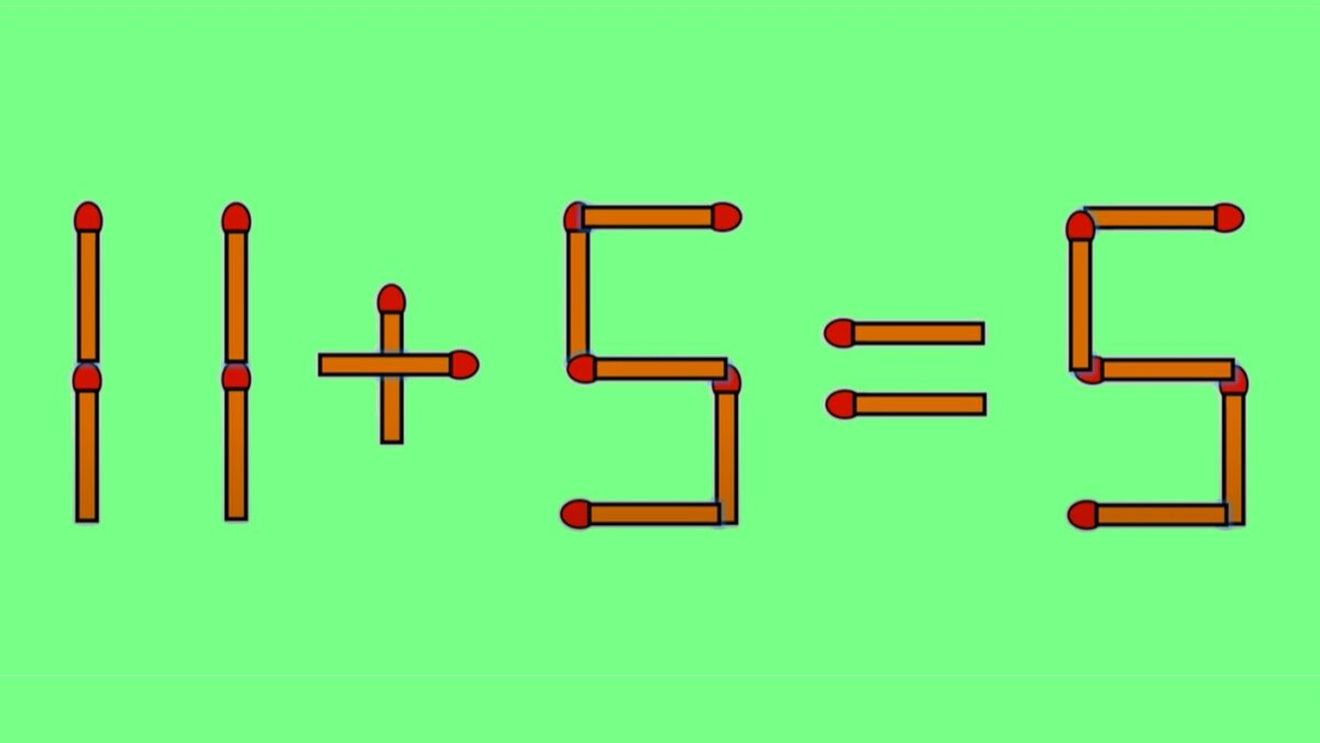 Test IQ exclusiv pentru genii | Corectați 11 + 5 = 5, mutând un singur chibrit