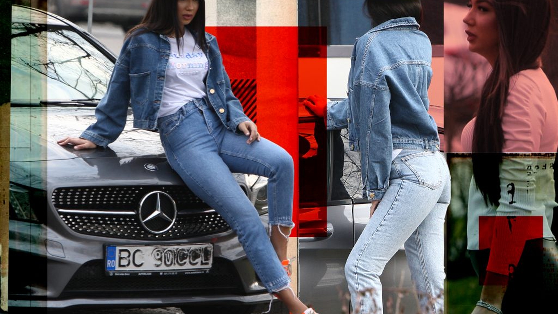 Sexoasa de la ”Bravo, ai stil!” s-a pisicit pe un Mercedes în ”cartierul milionarilor”!
