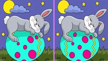 Test de inteligență | Câte diferențe sunt între aceste 2 poze de Paște? Doar un geniu le poate găsi pe toate, în 9 secunde